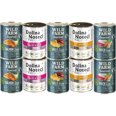 WILD FARM Dolina Noteci + WILD FARM Суперфуд микс от различни вкусове 10x400g