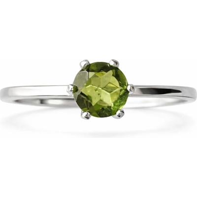 Vltavín Moldavite Stříbrný prsten s vltavínem P30 0164