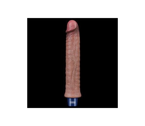 LoveToy Real Softee Vibrating Dildo 9.5" Brown