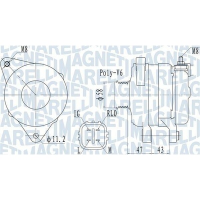 Alternátor MAGNETI MARELLI 063732097010