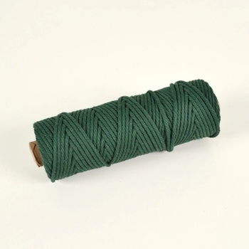 Bavlnená šnúra na macrame 3mm smaragdová
