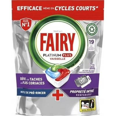 Fairy Platinum Plus Vaiselle Kapsle do myčky 19 ks 295 g