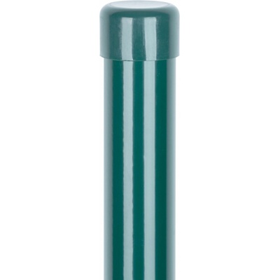 Stĺpik Strend Pro METALTEC, 48/1500/1,25 mm, zelený, okrúhly, čiapočka, Zn+PVC