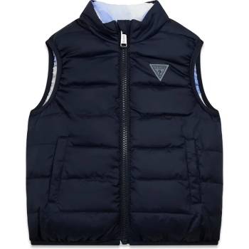 Guess Двулицева грейка за мини момче в тъмно синьо и светло синьо с бяло Guess