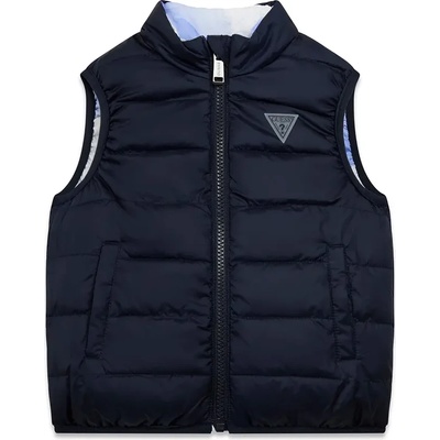 Guess Двулицева грейка за мини момче в тъмно синьо и светло синьо с бяло Guess