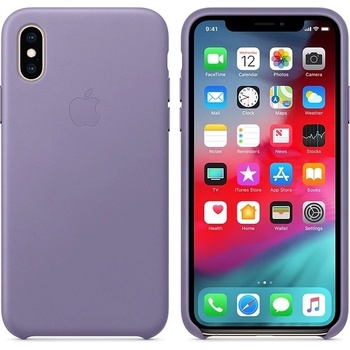 Apple Калъф за iPhone XS, Apple Leather Case - Lilac, кожен, лилав (MVFR2ZM/A)