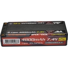 Arrowmax AM LiPo 4800 mAh Low Profile Petite 7.4 V 60C / 120C 5mm Si-Graphene AM-700720