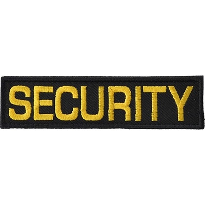 Nášivka SECURITY na suchý zips - čierna-žltá