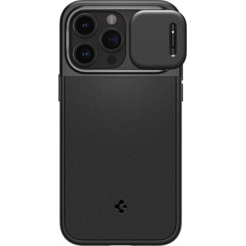 Spigen Кейс с протектор за камера Spigen Optik Armor за iPhone 15 PRO MAX, съвместим с MagSafe, черен (KXG0073604)