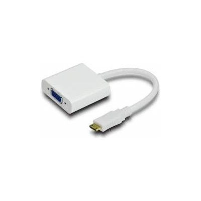 MicroConnect HDMI Mini 19C-VGA adapter M-F HDMI Mini type - VGA, White Supports : 1920 x 1080p@60Hz