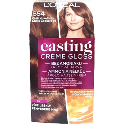 L'Oréal Casting Creme Gloss 554 chilli čokoláda barva na vlasy