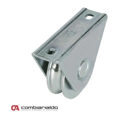 C410/100/20 - Kladka ø 100 mm s oporou Combi Arialdo, U20 profil, nosnost 230 kg - Kladka ø 100 mm s oporou Combi Arialdo, U20 profil, nosnost 230 kg