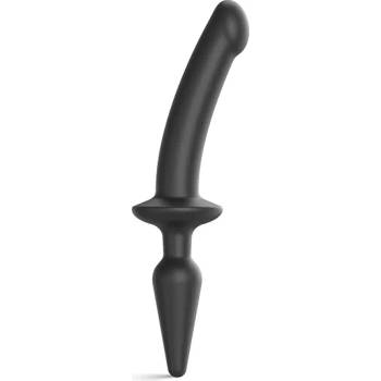 Image 1 of Strap On Me Semi-Realistic Switch Plug-in 2in1 Dildo & Butt Plug Black S