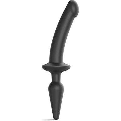 Strap On Me Semi-Realistic Switch Plug-in 2in1 Dildo & Butt Plug Black S