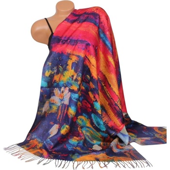 Дамски кашмирен шал с флорални мотиви