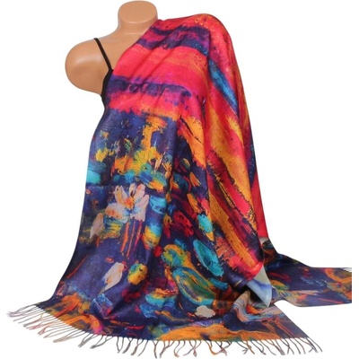 Дамски кашмирен шал с флорални мотиви