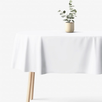Goldea oválný ubrus 100% bavlněný kepr bílý 120x160cm