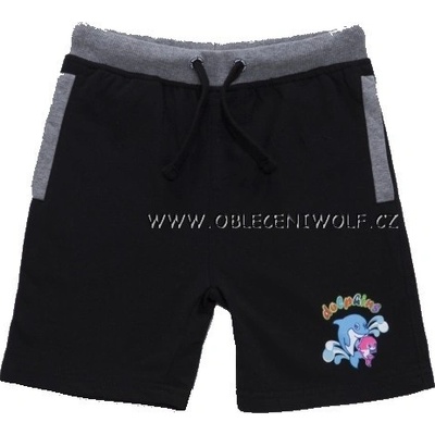Wolf chlapecké černé kraťasy T2731