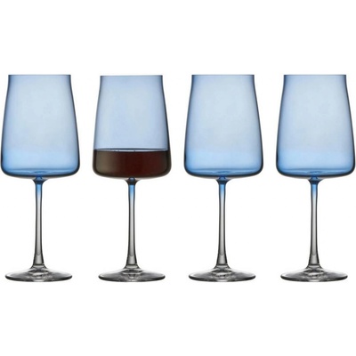 Lyngby Glas Sklenice na červené víno Zero Blue 4 x 540 ml