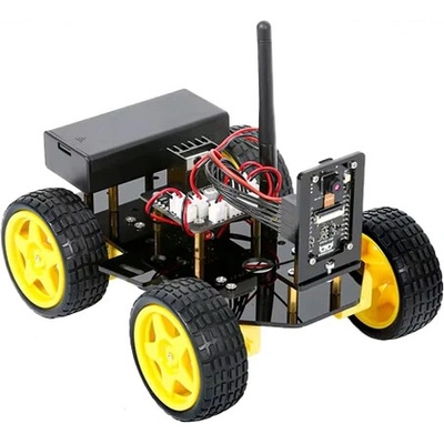 KUONGSHUN ELECTRONICS Súprava inteligentného autíčka s kamerou a modulom ESP32 (4 kolesová verzia)