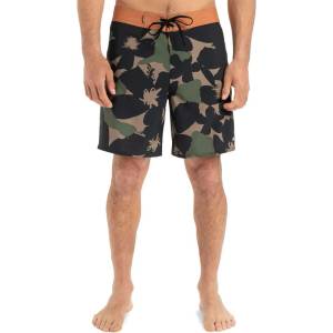 Quiksilver Бански гащета Quiksilver Surfsilk Straight Leg 18´´ swimming shorts - Black (Grape Leaf Handtman)
