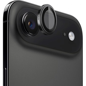 Blueo Протектор - Камера за iPhone 17 Air - Син - Сапфирено кристално оригинално стъклено стъкло - Черен