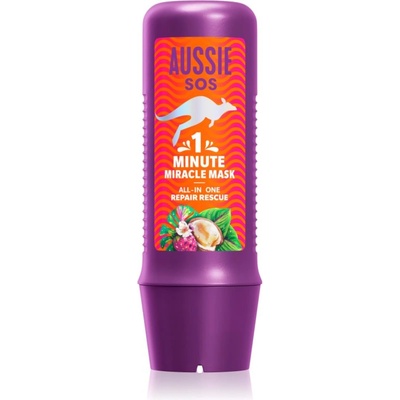 Aussie 1 Minute Miracle Repair Rescue интензивна подхранваща маска за суха и увредена коса 250ml