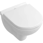 Villeroy & Boch O. novo - Окачена тоалетна чиния, Compact, със седалка SoftClosing, DirectFlush, алпийско бяло 5688HR01 (5688HR01)