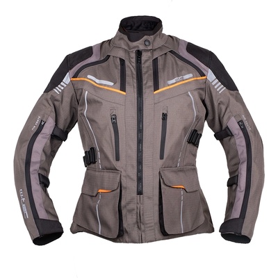 W-Tec Дамско туристическо мото яке W-TEC Smackton Lady сиво-оранжева M раазширен (27074-M-1-P)