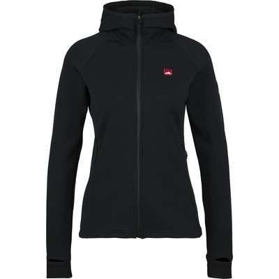 Bergfreunde Дамски вълнен пуловер Bergfreunde Women's MerinoFleece RömersteinBF. Zip Hoody Fleece jacket - Black (105-5853-0114)