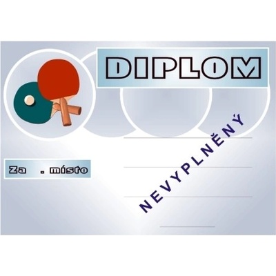 VIZINGR Ping pong diplom A4 č.1