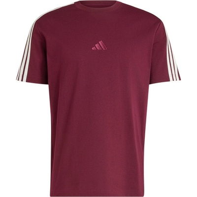 adidas Мъжка тениска adidas Adidas Kit 3-Stripes Regular T-Shirt - Maroon / Off White - размер XL (217-0472-0314)