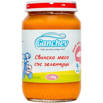 Ганчев пюре свинско със зеленчуци - 190 г
