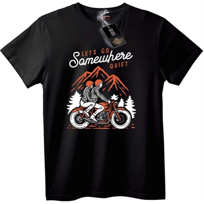 NOONEBRAND Тениска Да Отидем Някъде Тихо - 3XL, White