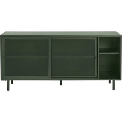 Unique Furniture Тъмнозелен метален нисък скрин с плъзгащи се врати 160x75 cm Veep - Unique Furniture (50220000)