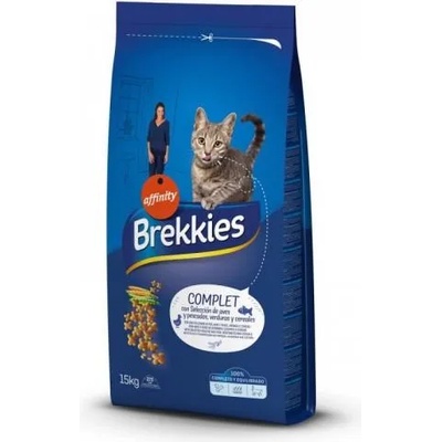 Affinity Brekkies Cat Complet - пиле, риба и зеленчуци, храна за пораснали котки над 1 година, Испания - 15 кг