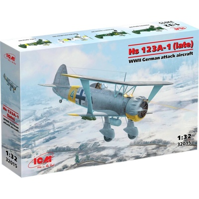 ICM Hs 123A-1 Late German WWII Attack Aircraft 1:32