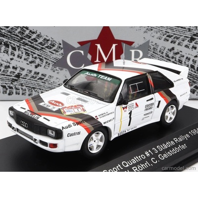 Cmr Audi Quattro Sport N 1 Winner Rally Adac Stadte 1984 W.rohrl C.geistdorfer Bílá 1:43