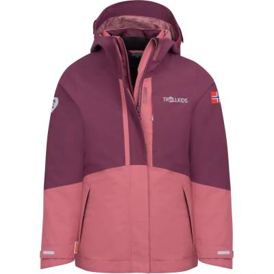 TROLLKIDS Детско 3-в-1 яке Trollkids Girl's Skanden 3in1 Jacket 3-in-1 jacket - Frozen Berry / Deep Ruby - размер 140 (EU) (703-2826-1118)