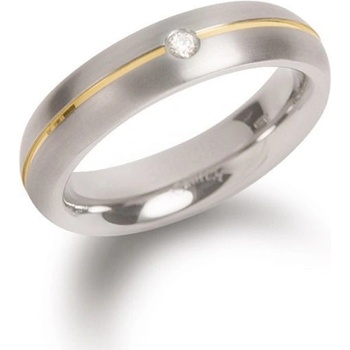 Boccia Titanium Titánový snubný prsteň s diamantom 0130 06