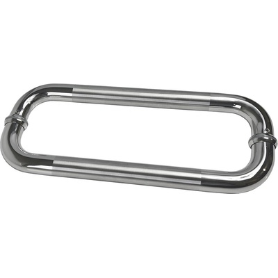 Nerezové madlo na dveře (325 mm / ø 25 mm), leštěná / broušená nerez K320 / AISI304