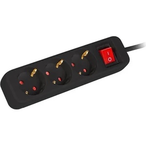 Lanberg power strip 1.5m, 3 sockets, french with circuit breaker quality-grade copper cable, black (PS1-03E-0150-BK)