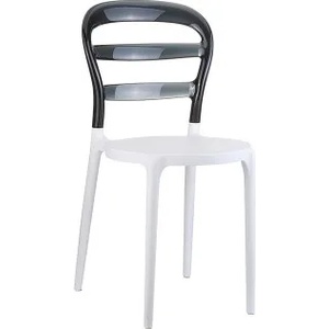 Siesta Exclusive SI-Стол MISS BIBI (055)White/Black Transparent (014282)