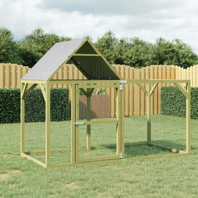vidaXL Kurník s výběhem 200 × 100 × 150 cm impregnované masivní borové dřevo 9799.3102992