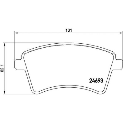 Sada brzdových platničiek kotúčovej brzdy BREMBO P 68 044
