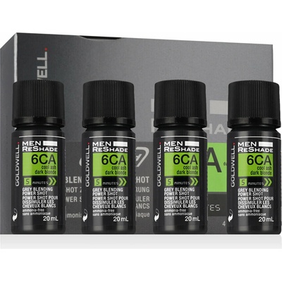 Goldwell Men Reshade 6CA - tmavá popolavá blond 4 x 20 ml