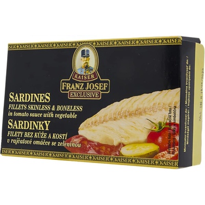 Franz Josef Kaiser Sardinky filety v paradajkovej omáčke so zeleninou 90 g