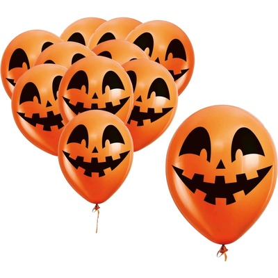 Guirca Oranžové balónky Scary Pumpkin nafukovací balónky na Halloween