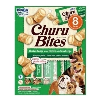 Inaba Churu Bites dog snack kuře tuňák a hřebenatka 8 x 12 g