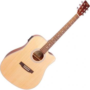 SX SD204CE Natural Електро-акустична китара Дреднаут